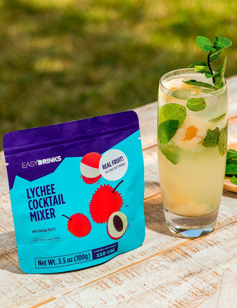 Lychee Cocktail Mixer (With whole fruits) - 3.5 oz