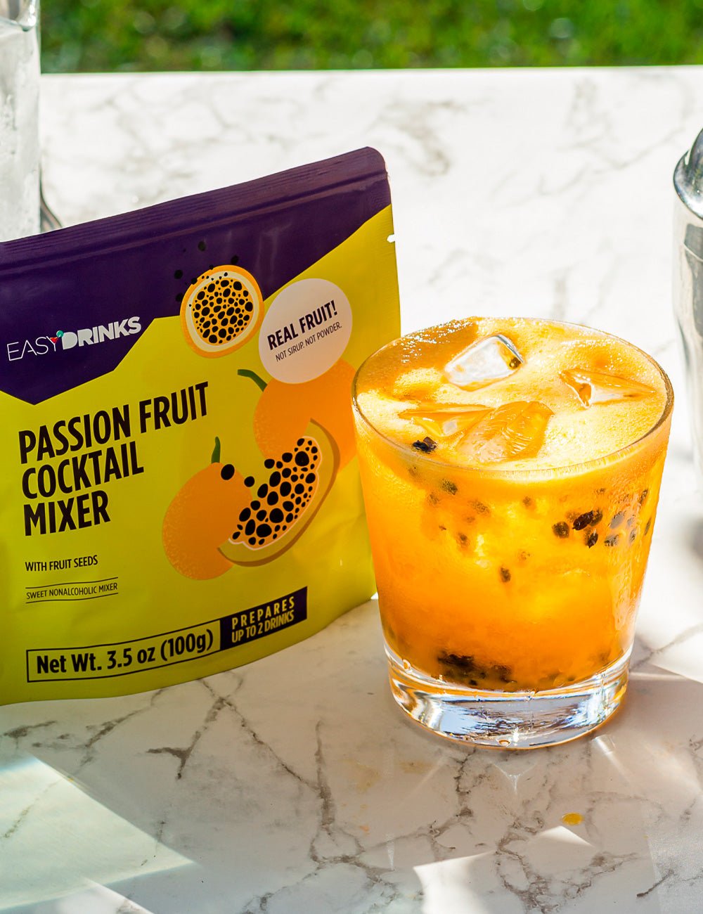 Passion Fruit Cocktail Mixer (Real fruit with seeds) - Pack 5x 3.5 oz