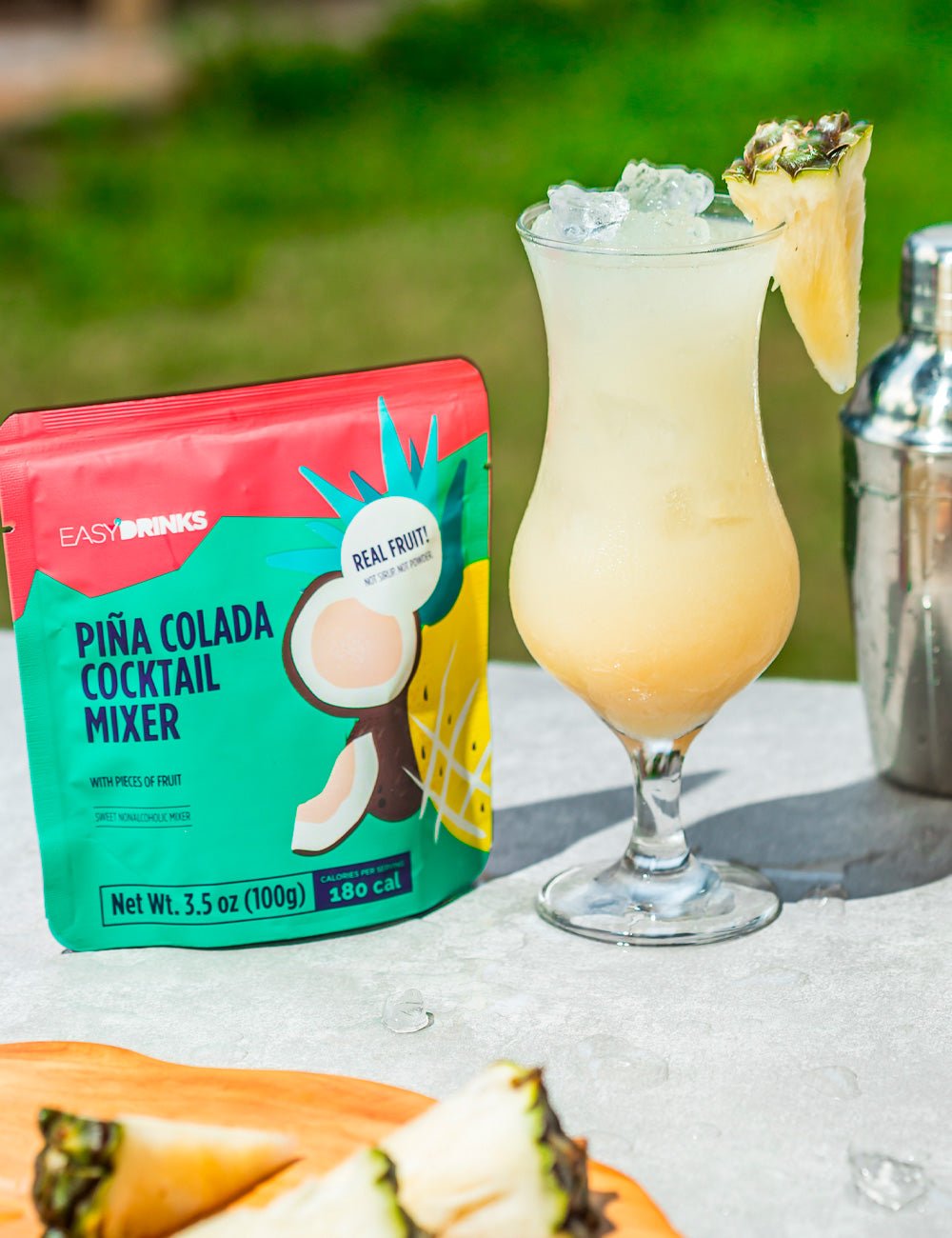 Piña Colada Cocktail Mixer (Real fruit with pieces) - Pack 5x 3.5 oz