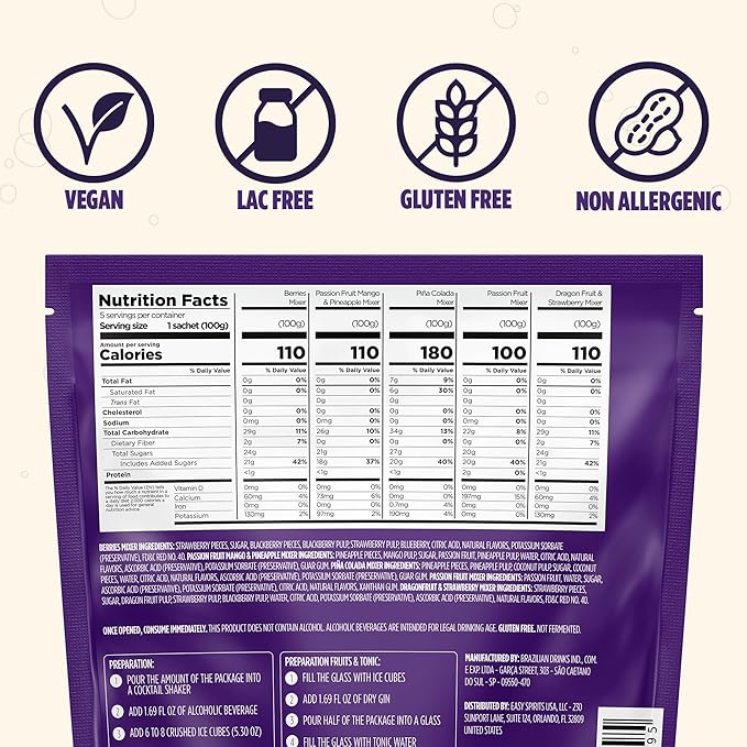 Pouch Master - Pack of 5 - 17.5oz (with real fruit pieces)