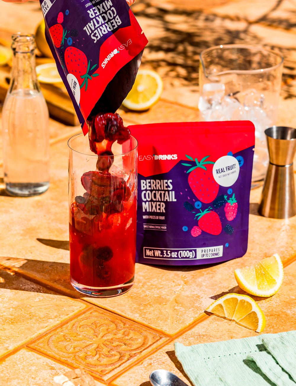 Berries Cocktail Mixer (Real fruit with pieces) - 3.5 oz