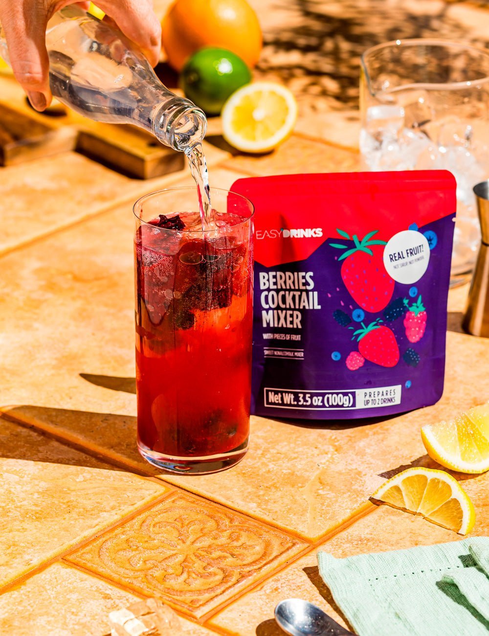 Berries Cocktail Mixer (Real fruit with pieces) - 3.5 oz