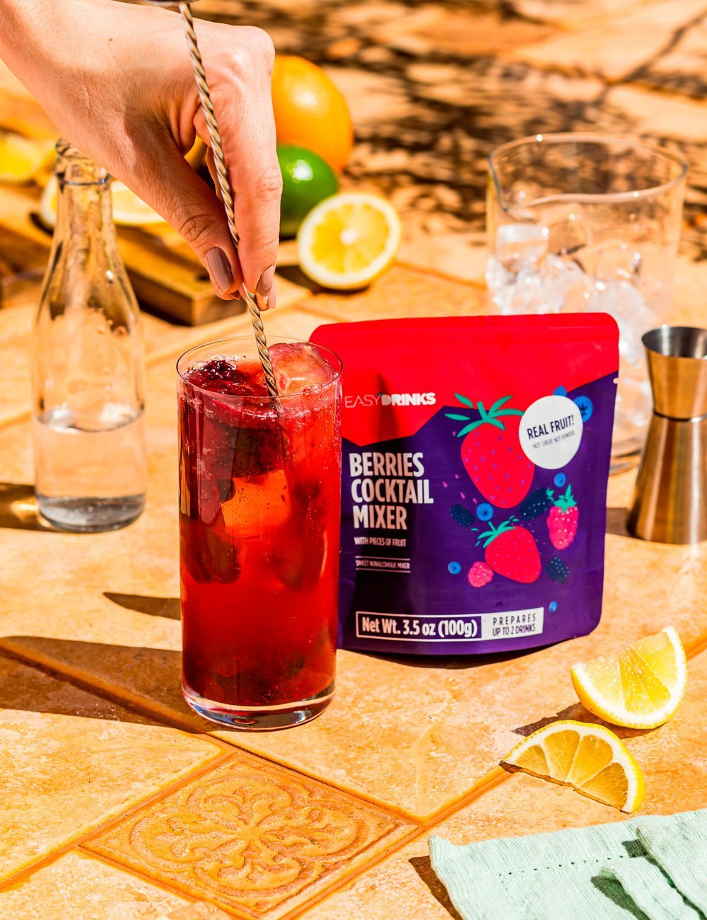 Berries Cocktail Mixer (Real fruit with pieces) - 3.5 oz