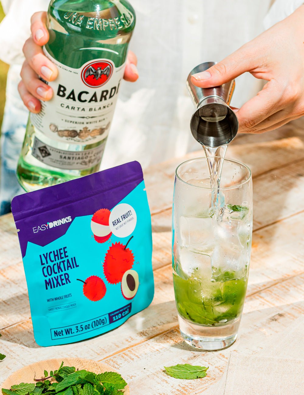 Lychee Cocktail Mixer (With whole fruits) - 3.5 oz