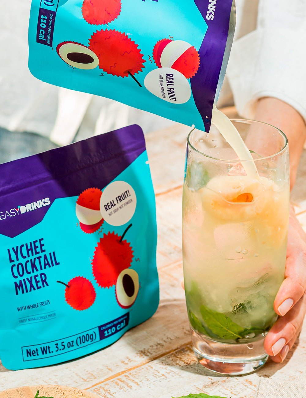 Lychee Cocktail Mixer (With whole fruits) - 3.5 oz