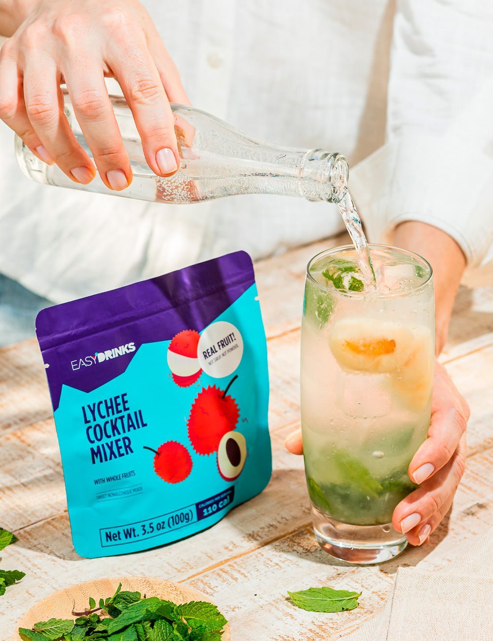 Lychee Cocktail Mixer (With whole fruits) - 3.5 oz