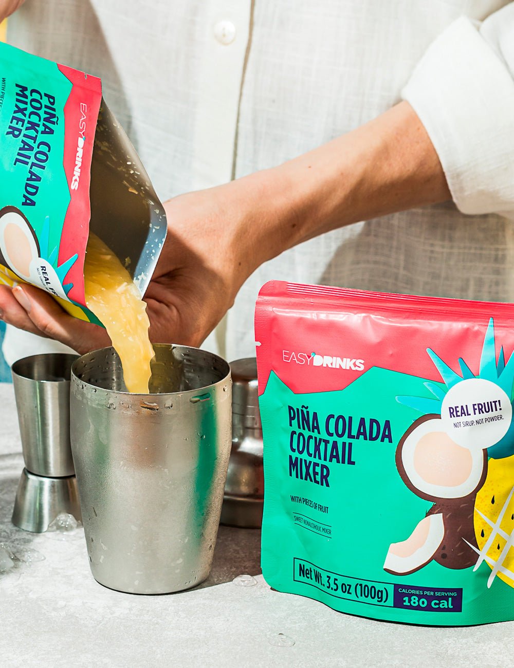 Piña Colada Cocktail Mixer (Real fruit with pieces) - 3.5 oz