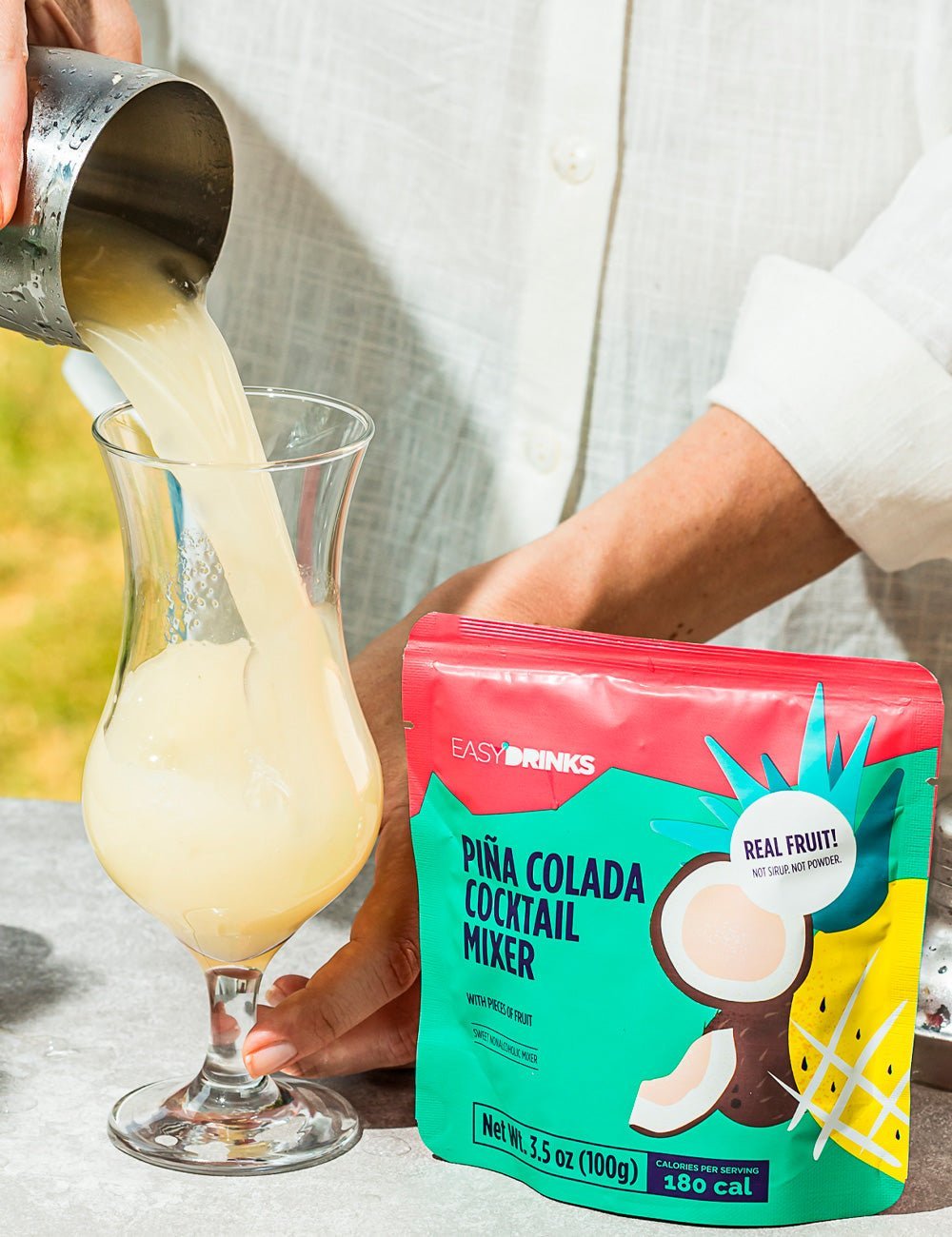 Piña Colada Cocktail Mixer (Real fruit with pieces) - 3.5 oz